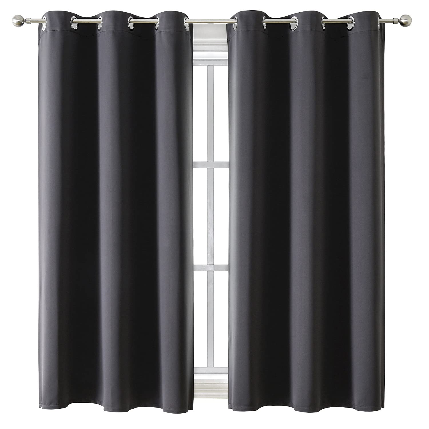ChrisDowa Blackout Curtains for Bedroom and Living Room 63 Inches Long | 2 Panel