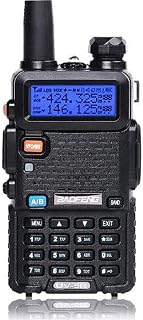 Baofeng UV-5R Ham Radio Handheld, Dual Band Two Way Radio (Black) | 144-148MHz 420-450Mhz Walkie Talkie, 1800mAh Li-ion Battery, Portable for Outdoor Hiking Camping Emergency Backup