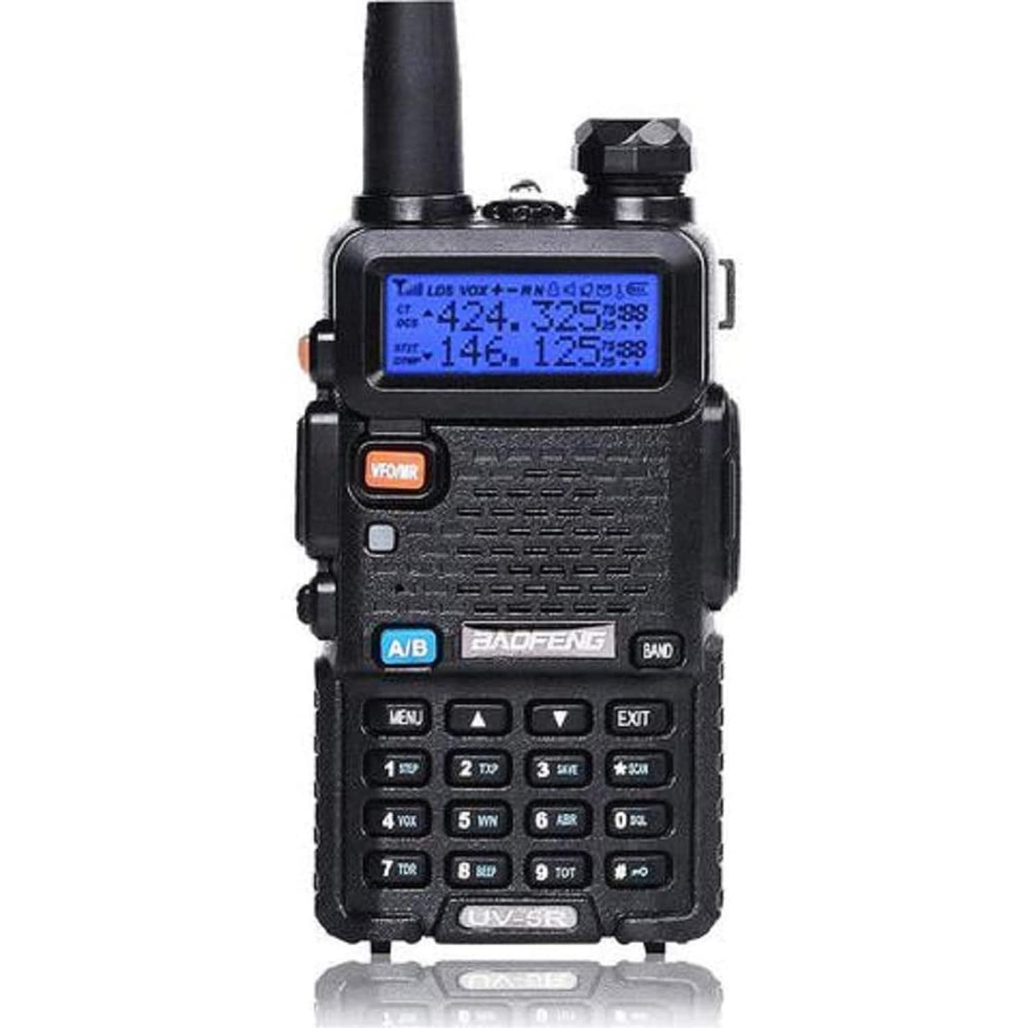 Baofeng UV-5R Ham Radio Handheld, Dual Band Two Way Radio (Black) | 144-148MHz 4
