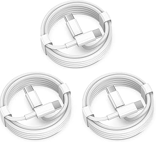 USB C to USB C Cable, USBC Cable for Apple, Fast Charging, 3-Pack 6FT White | For Apple iPhone 18/17/Duo/16 Series, iPad Pro/Air and MacBook, USBC to USBC Cable, 60W Type C to Type C Charging Cords