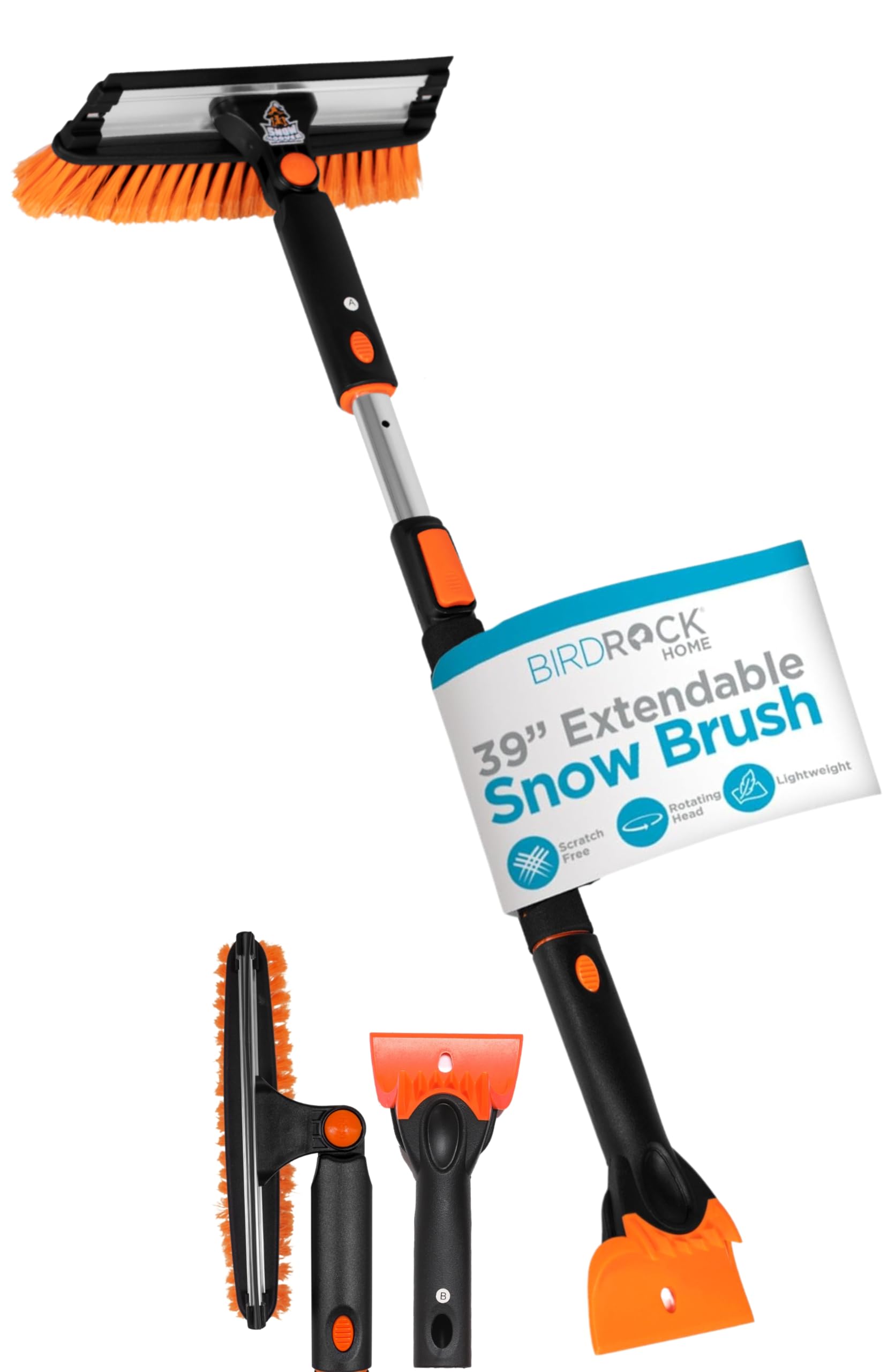 ‎Snow MOOver 39" Extendable Snow Brush with Squeegee &amp; Ice Scraper | Fo