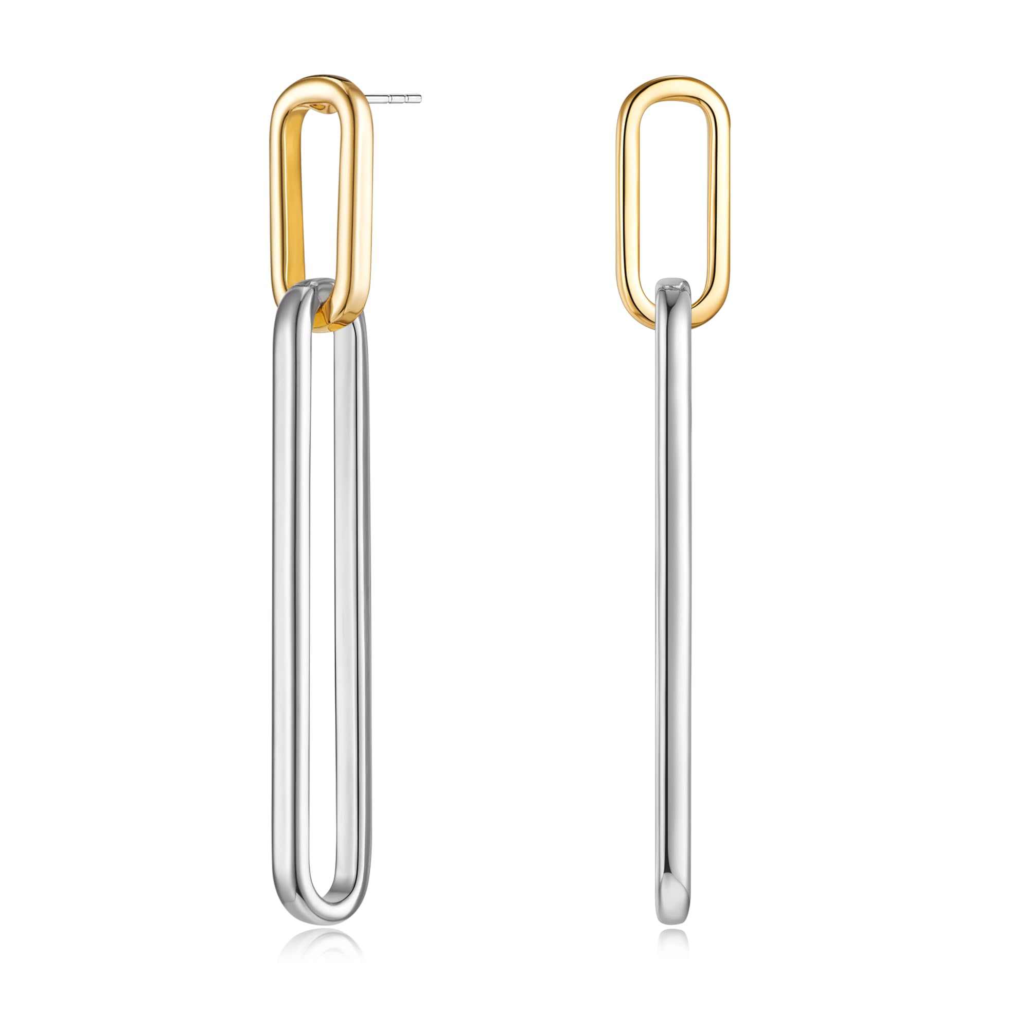 MUYAN Geometric Link Drop Dangle Earrings for Women Long Link Dangle Earrings Je