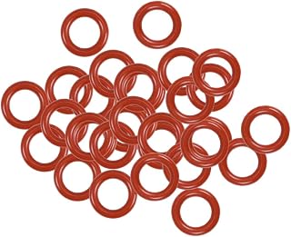 Silicone O-Ring, 7.5mm OD, 4.5mm ID, 1.5mm Width, VMQ Seal Rings Gasket, Red, Pack of 30