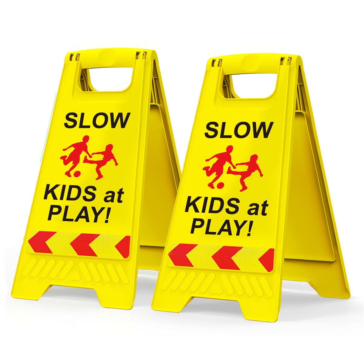 2 Pack Kids at Play Safety Signs for Street, Children at Play Safety Signs with 