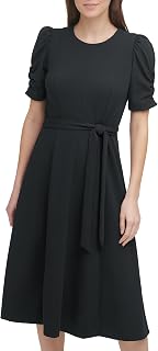 DKNY Women's Puff Sleeve Sheath Dress