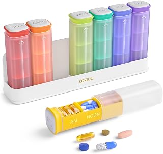 KOVIUU Weekly Pill Organizer 3 Times a Day, Large Pill Box 7 Day, White