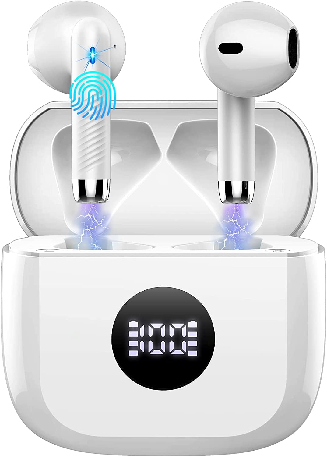 Wireless Earbuds, Bluetooth 5.4 Headphones in Ear with 4 ENC Noise Cancelling Mi