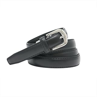 klassischer dünner damen Ledergürtel breite 2 cm Länge 120 cm kürzbar
