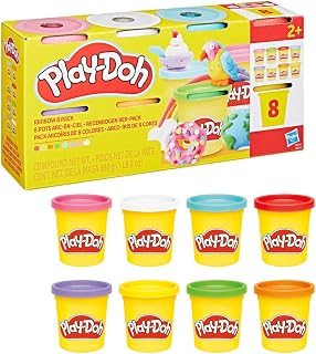 Play-Doh, Pack of 8 85g Rainbow Colors Jars