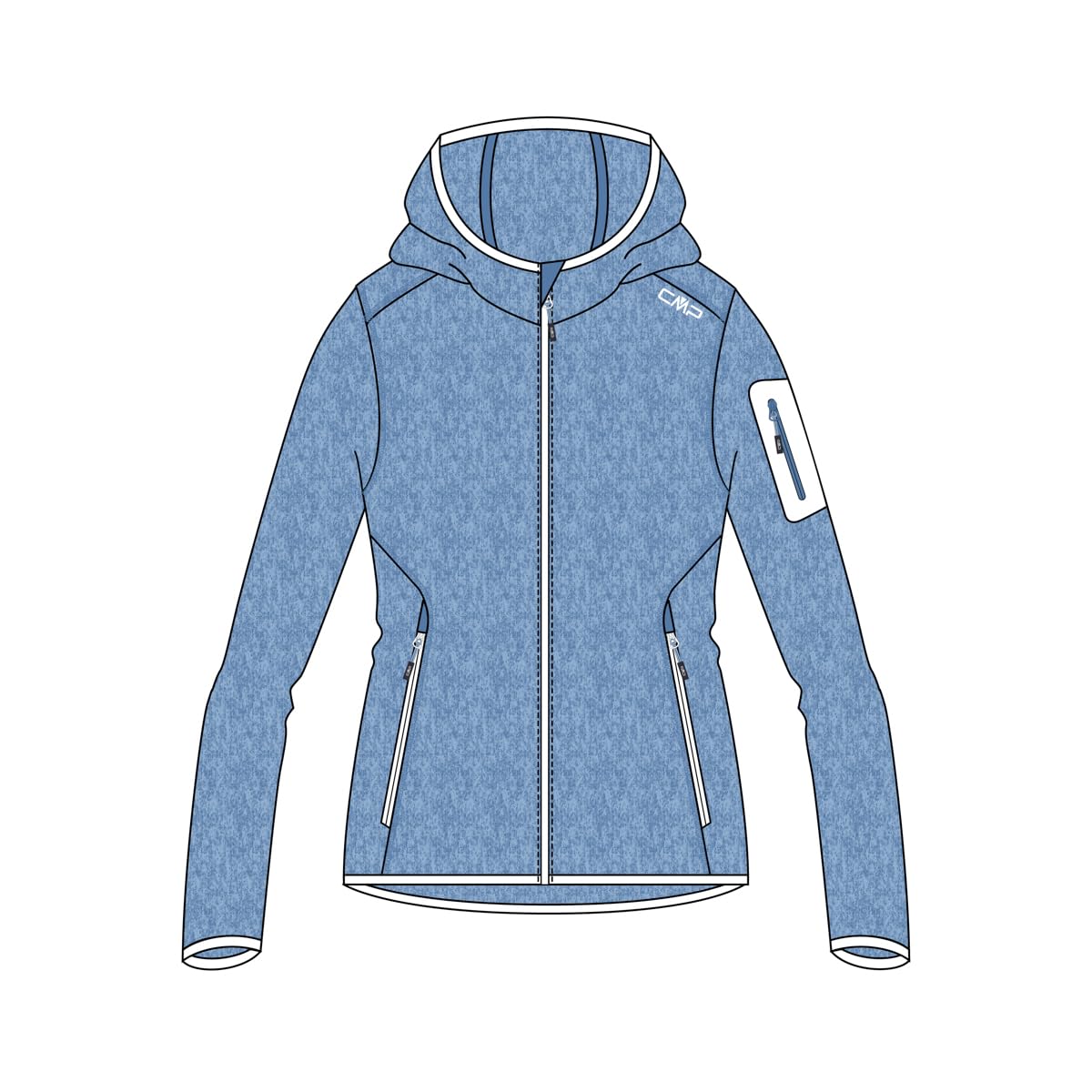 CMP Giacca In Knit-tech Da Donna Con Cappuccio Fisso Giacca Donna
