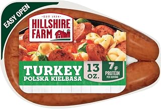 Hillshire Farm Turkey Polska Kielbasa Sausage Smoked Sausage, 13 oz. | Fully cooked; ready in minutes; great for grilling & cookouts