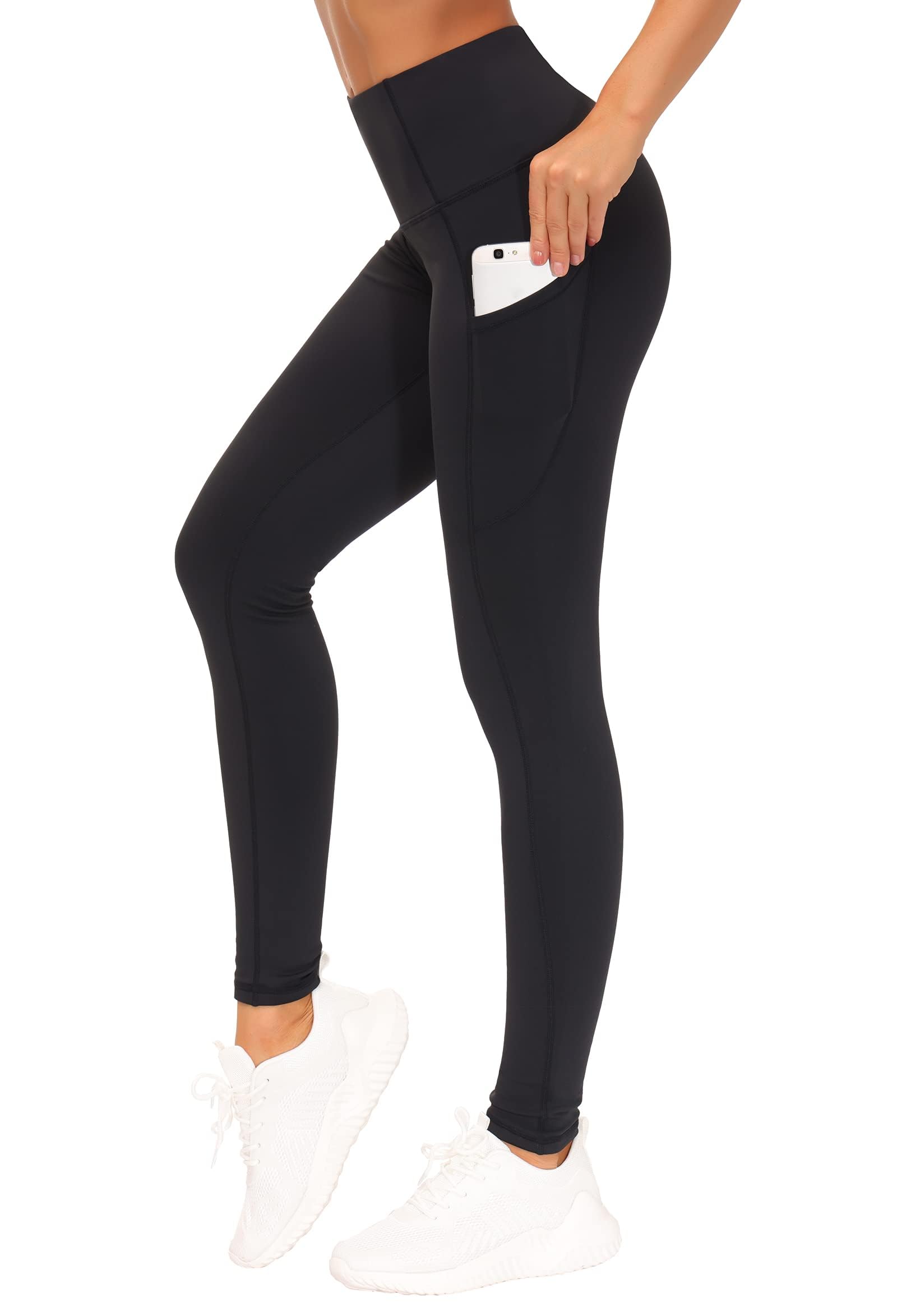 THE GYM PEOPLE Women's High Waist Sports Leggings with Pockets Tummy Control for