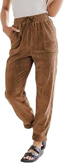 EVALESS Womens Corduroy Pants Straight Leg Fall Teacher Pants