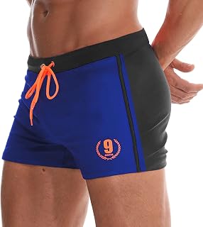 Arcweg Men's Swimming Trunks Shorts Sport Boxer Swimwear Boxers Underwear Drawstring Summer Beach Board Shorts Elastic Swimsuit Bottom