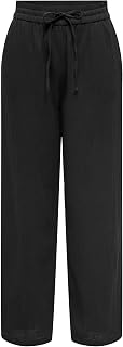 ONLY Onltizana Cotton Loose Pants Wvn Noos Basic Pant with Elastic Waist and Side Pockets for Women