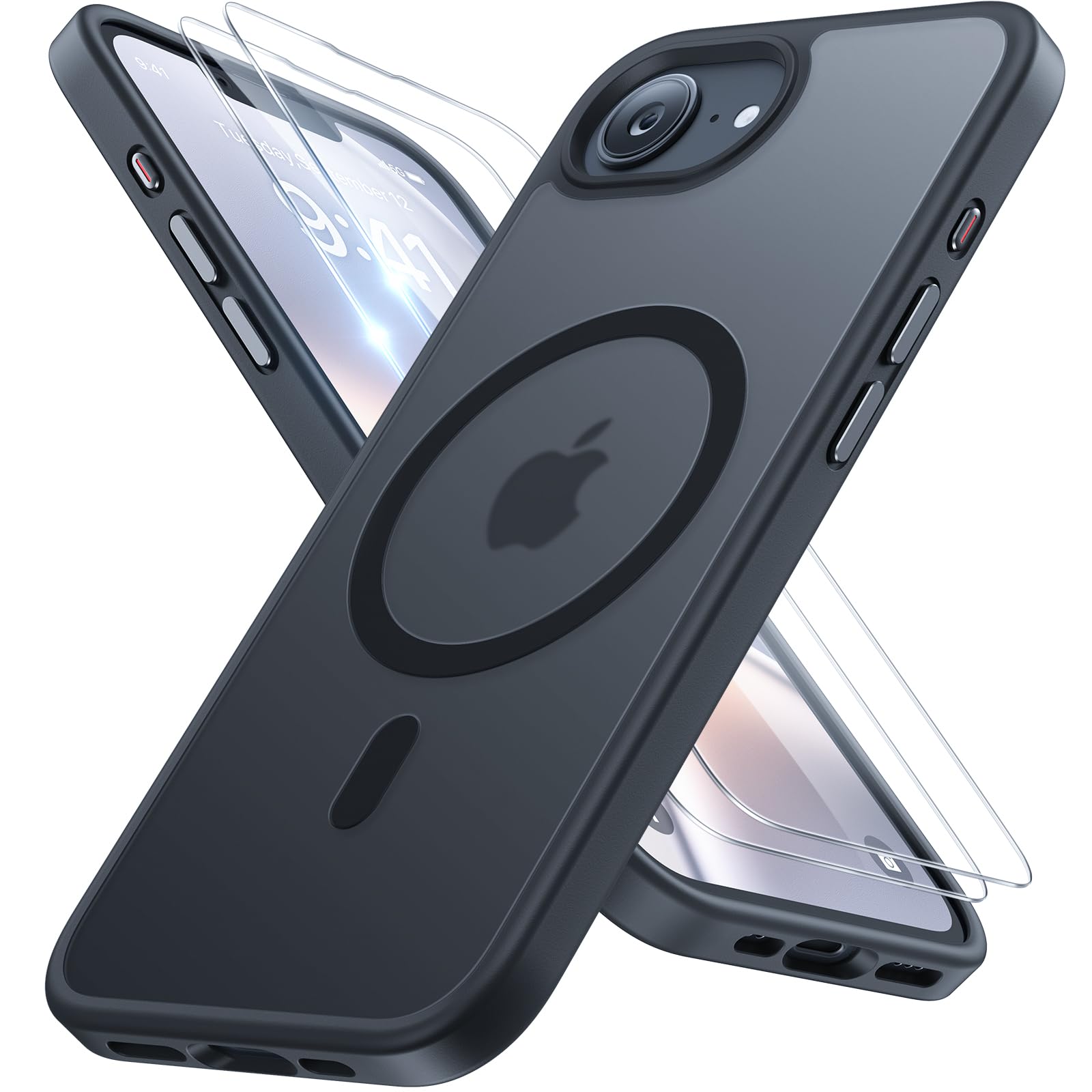 miracase for iPhone 16e case & iPhone 17e Case for MagSafe [with 2×9H+ Screen Pr