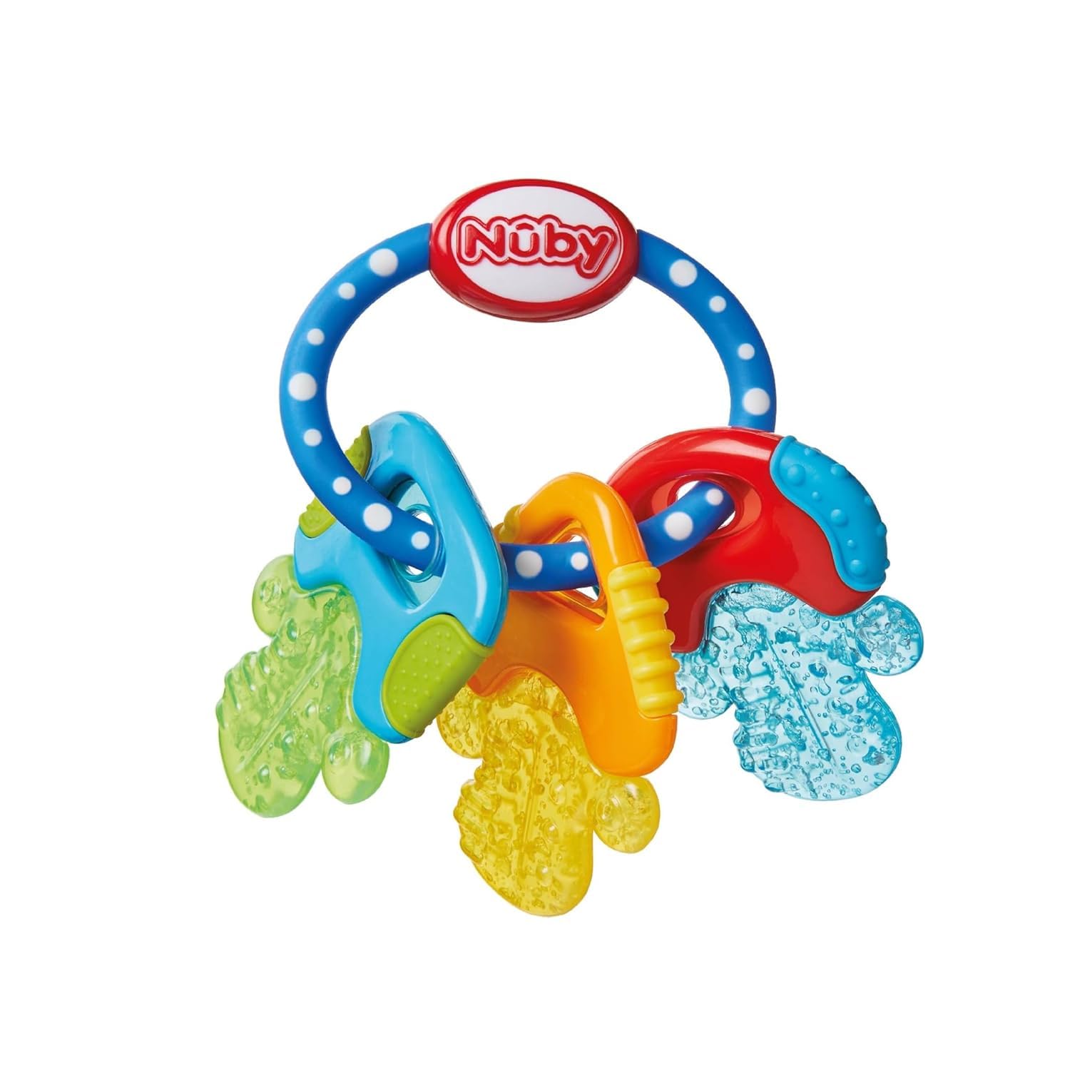 Nuby IcyBite Keys Soothing PureIce Gel Filled Teether for Sore Gums, 3M+ | Refri