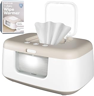 Jool Baby TinyBums Baby Wipe Warmer &amp; Dispenser with LED Changing Light &amp; On/Off Switch (Oatmeal)