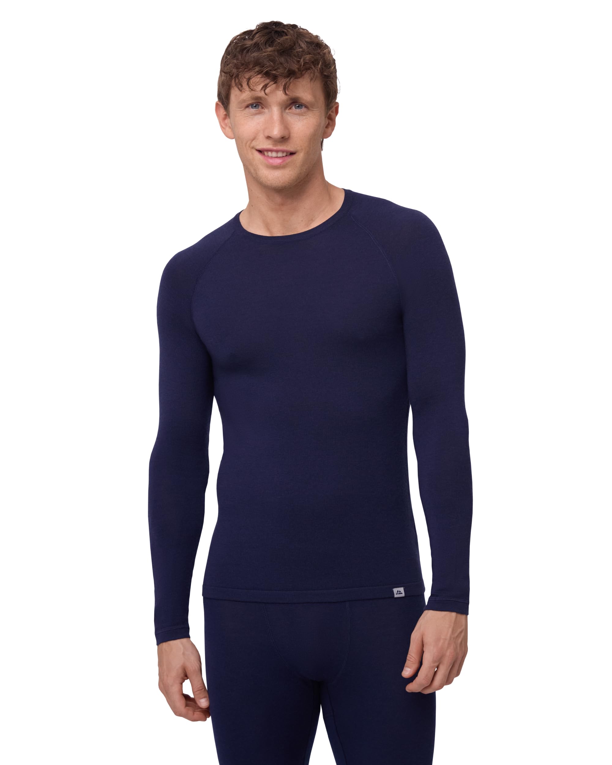 DANISH ENDURANCE Men's Merino Wool Thermal Long Sleeve Top for Skiing, Hiking, w