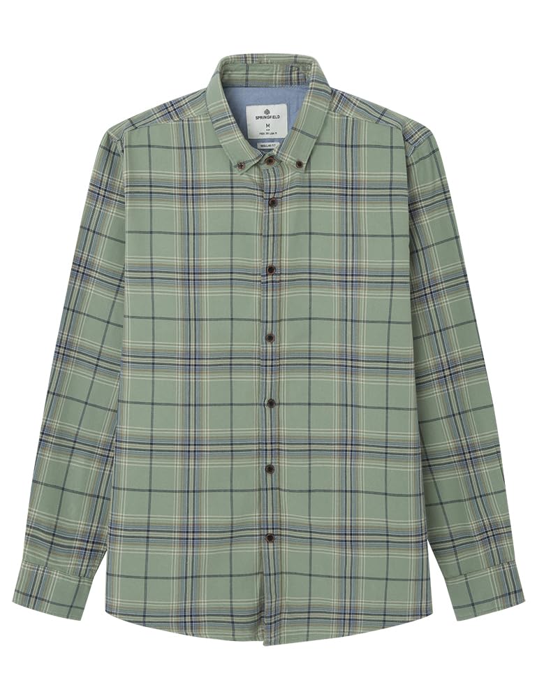 Springfield Men's Twill Plaid Shirt (Pack of 1)