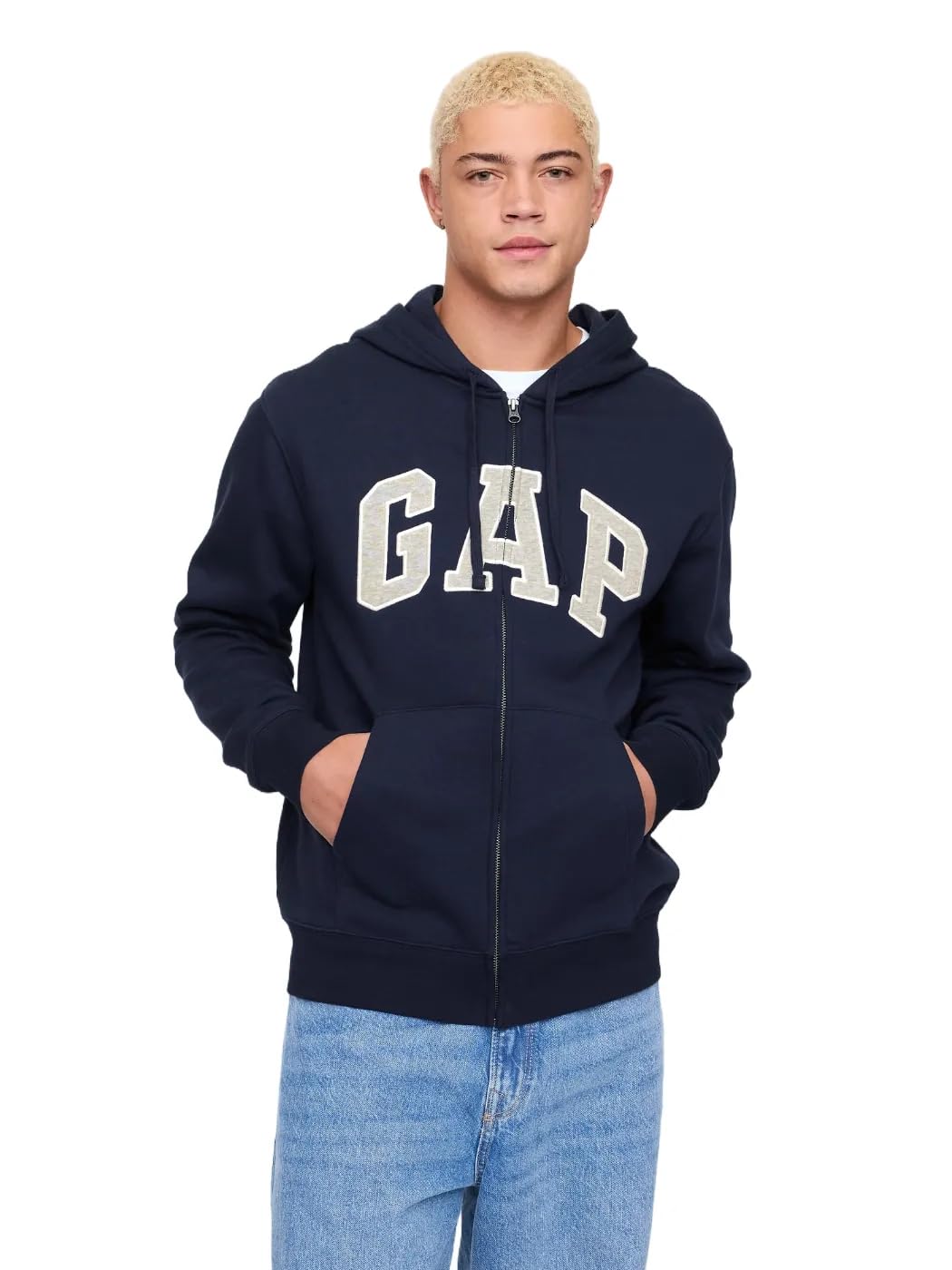 Gap Heritage Logo Full Zip Hoodie Men's Hooded Sweatshirt (Pack of 1)