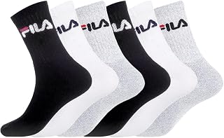 FILA Men's Cotton Socks, Pack of 6, Optimal Fit and Breathable