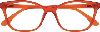 OPULIZE KAT Reading Glasses - Cat Eye Frame - Matte Orange - Men and Women - Spring Hinges - R59-G - +3.00
