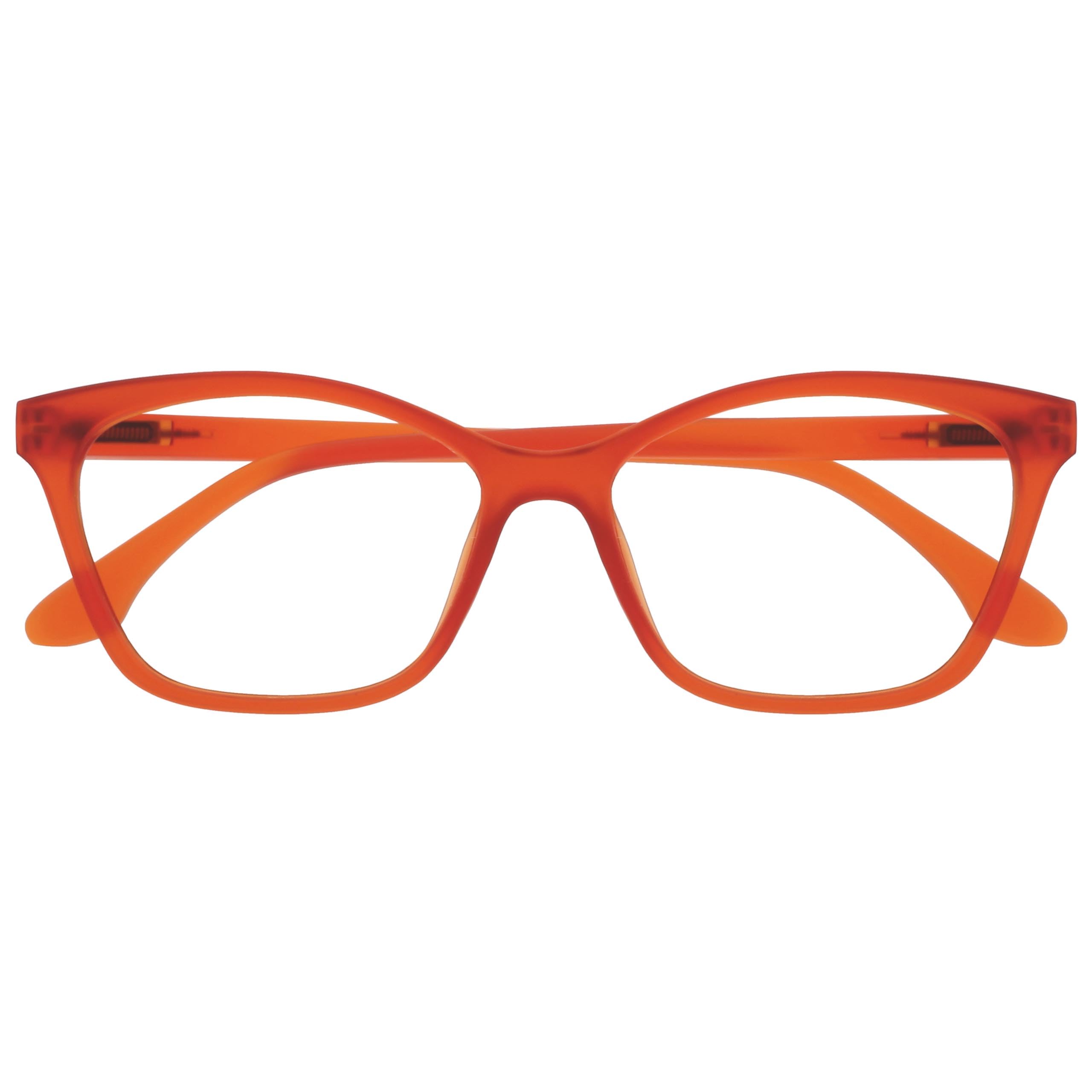 OPULIZE KAT Reading Glasses - Cat Eye Frame - Matte Orange - Men and Women - Spr