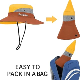 Women Wide Brim Sun Hats UV Protection Mesh Foldable Ponytail Fishing Hat for Beach Fishing Hiking Gardening Summer