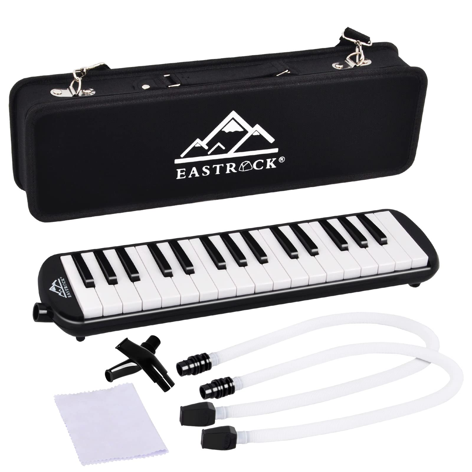 EastRock 32 Key Black Melodica Keyboard Soprano Piano Instrument with Case | Pho
