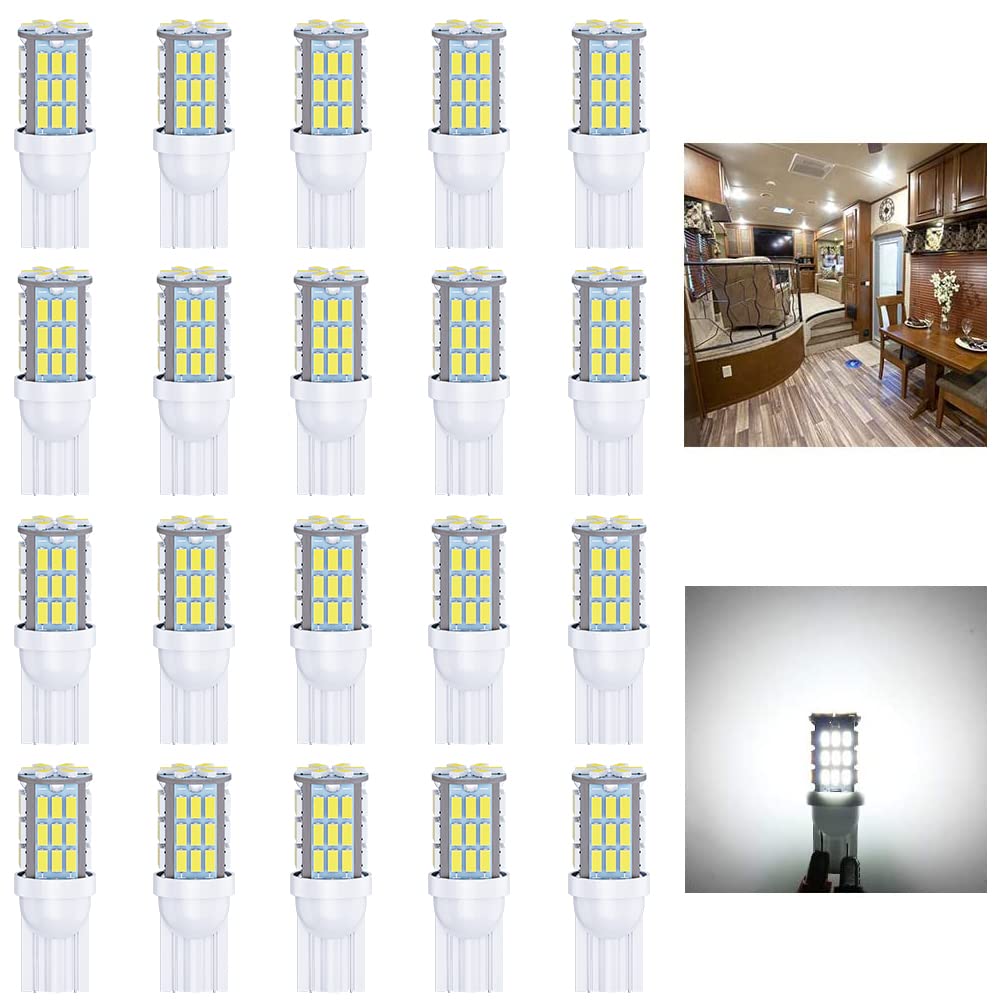 Antline T10 921 194 168 175 LED Bulbs White 20-Packs, Super Bright 3014 42-SMD L