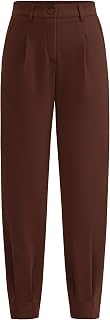 PRETTYGARDEN Women Summer High Waist Casual Ankle Length Work Office Trousers with Pockets