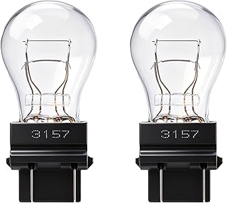 Kadiby 2 Pack 3157 4157 Bulb, P27/7W Brake/Tail/Turn Signal Light Bulbs DRL(Daytime Running Lights) 3157ll 12V 3047 3057 4057 4114 Trailer Bulbs Fit F150 Focus Altima Silverado Jeep Cherokee.