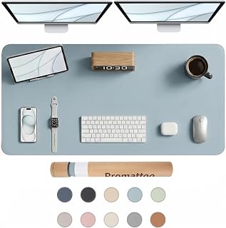 EXTRA LARGE NON-SLIP DESK PAD PROTECTOR - GRIP YOUR DESK FIRM AND SLIP RESISTANT YOU HAVE EVER SEEN IT! Vegan Leather Waterproof Laptop Mat for Keyboard & Mouse