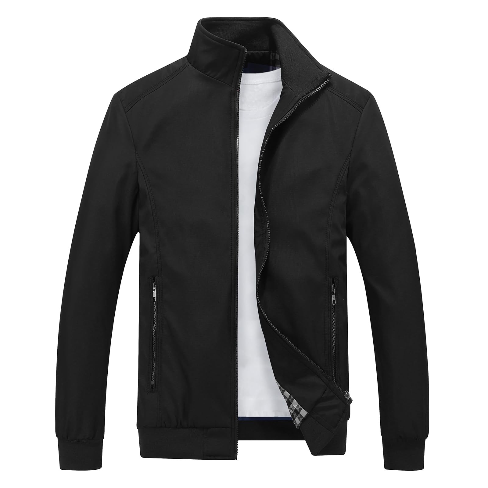 Lamgool Mens Lightweight Jackets Light Windbreaker Casual Flight Jackets Spring 
