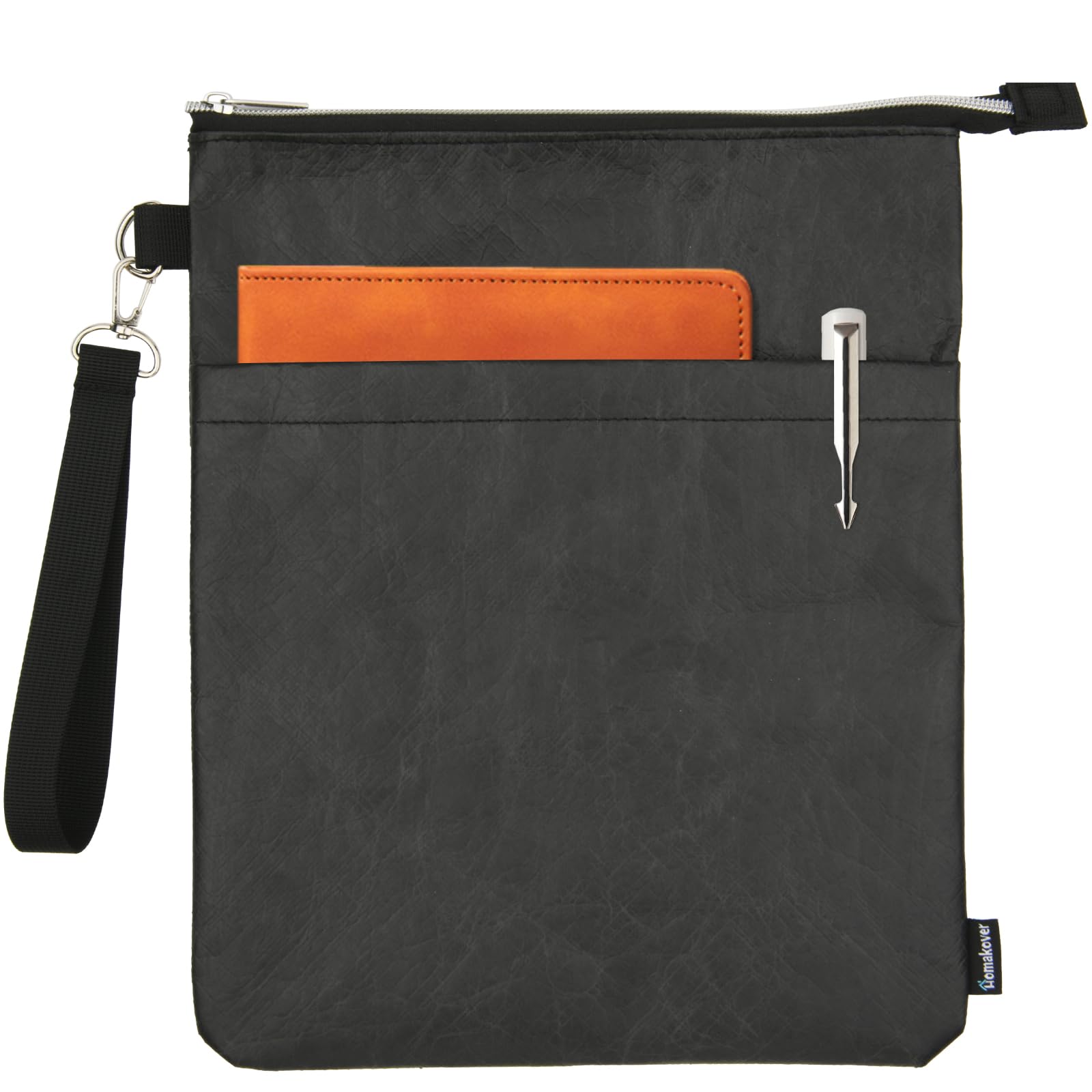Book Sleeves with Zipper, Travel Book Waterproof Protector Pouch for Hardcover B