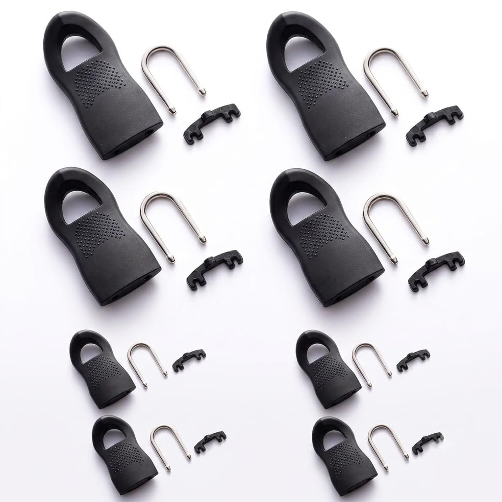 Pack of 8 Removable Zippers for Charms and Repairs Sewing Accessories Small and 