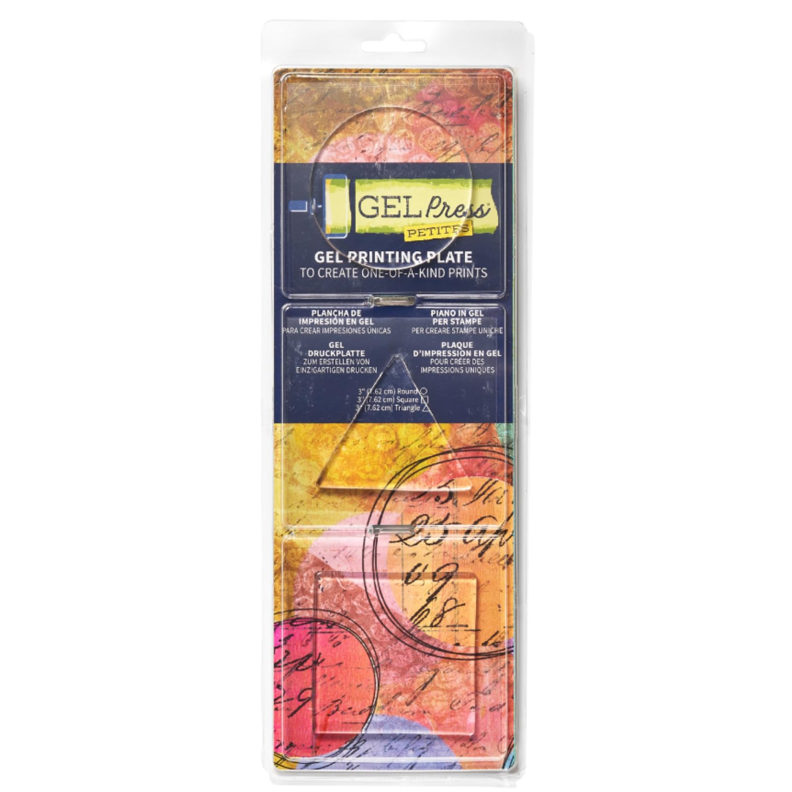 Gel Press Petites Monoprinting Gelli Plates - 10812-CIR | 3-Shapes (Circle, Tria