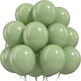 Togvu Sage Green Balloons, 50Pack 12 Inch Light Green Latex Party Balloons | Safari Woodland Forest Baby Shower Wedding Jungle Birthday Party Decorations