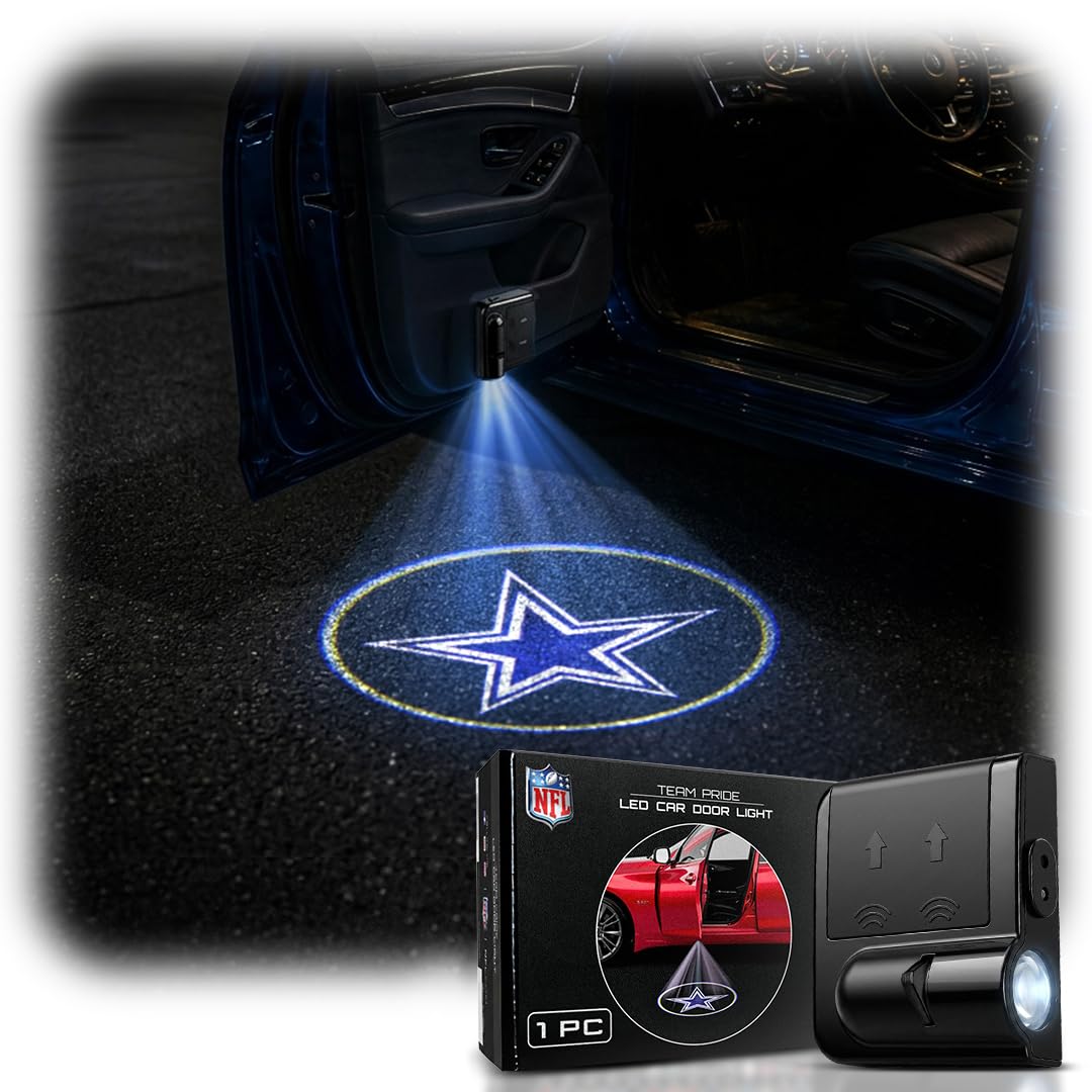 NFL Dallas Cowboys LED Car Door Lights Logo Projector Puddle Light | Officially 