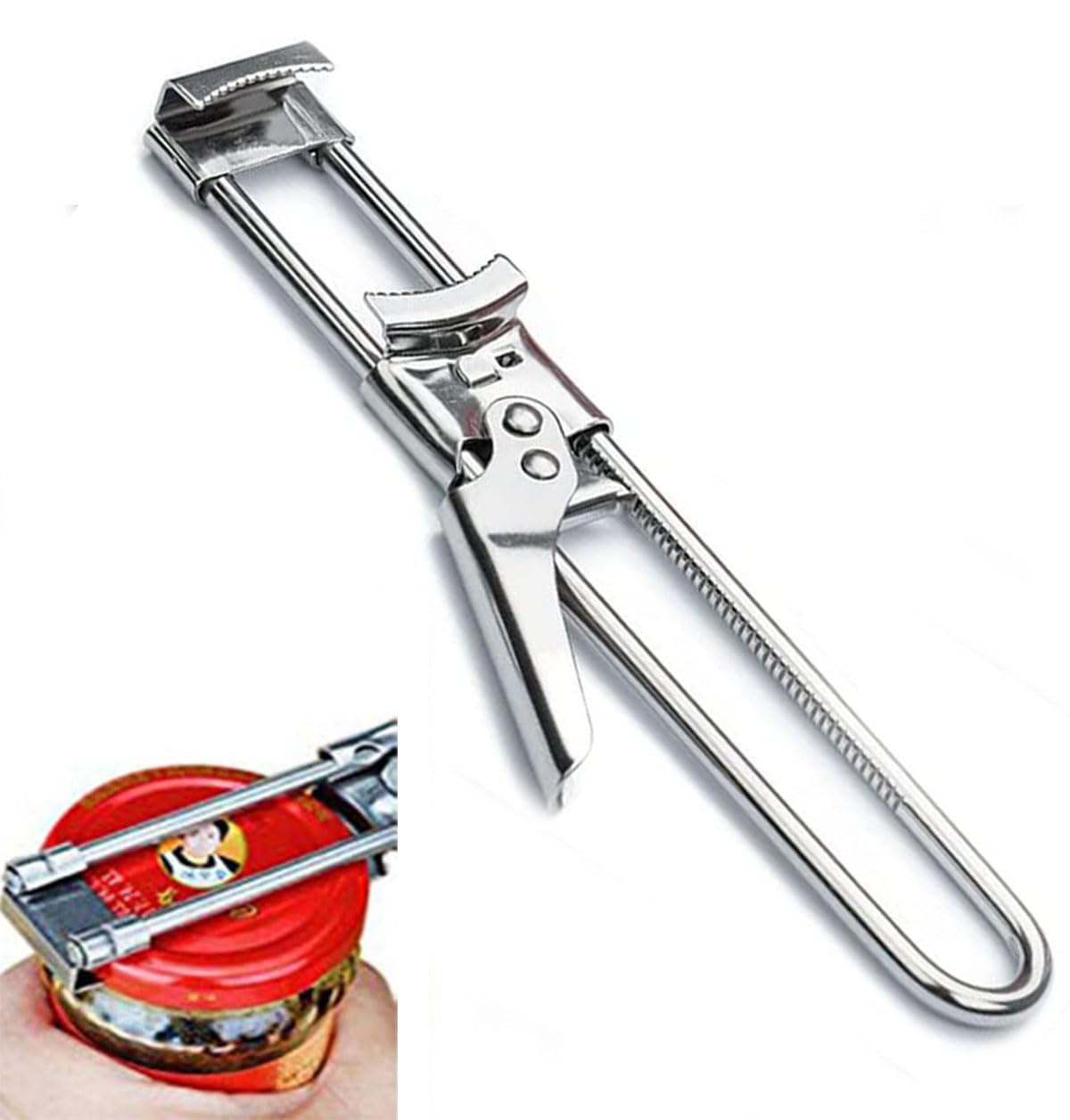 Master Jar & Bottle Opener,Adjustable Multifunctional Stainless Steel Can Opener
