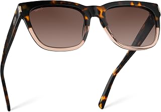 WearMe Pro Dakota Women's Polarized Square Sunglasses, Bold Winged Browline