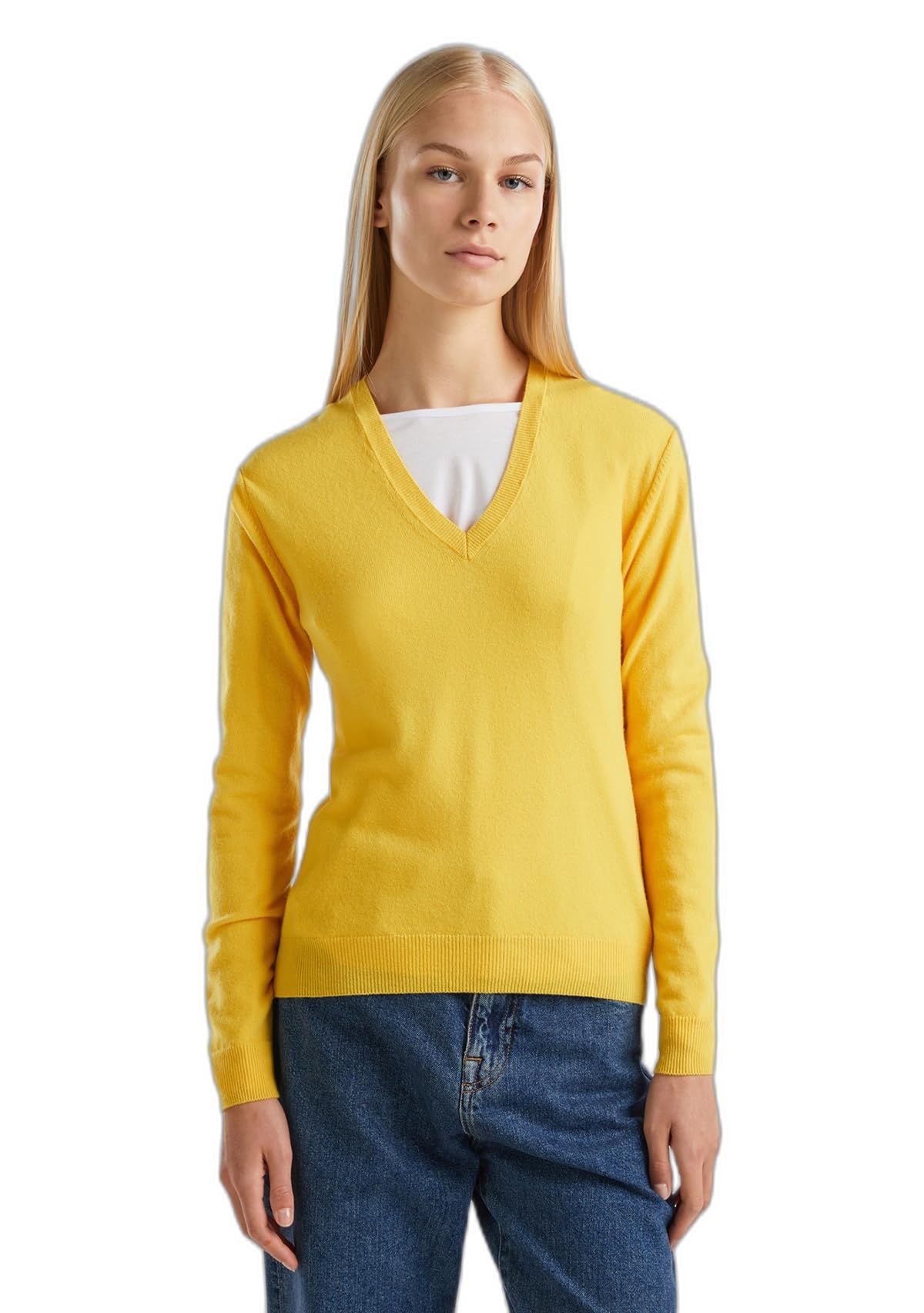 United Colors of Benetton 1002D4488 Women's V-Neck Sweater (1 Pack)