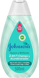 Johnson's Kids 2-in-1 Shampoo and Conditioner No More Pulling (500ml) Kids Shampoo & Conditioner Ultra Detangling Hair with Glycerin, Detangler Hair for All Hair Types