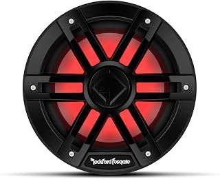 Rockford Fosgate M1D2-8B Color Optix 8" Marine Subwoofer – Black | 2-Ohm Dual Voice Coils, Offering Ultra Bright Multicolor LED Lighting Experience