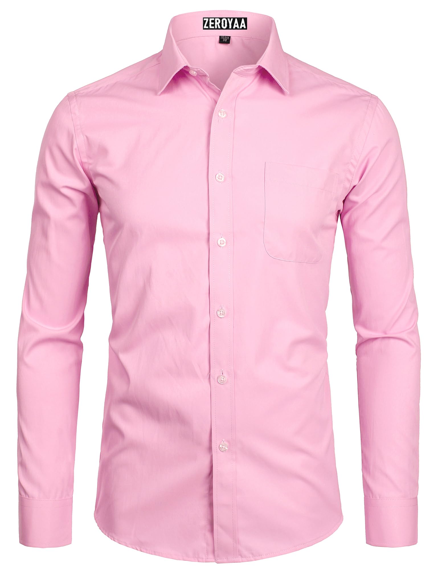 ZEROYAA Men's Dress Shirt Business Casual Button Up Shirt