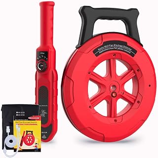 Pipe Blockage Detector, Water Pipe Locator Underground Diagnostic-Tool | Wall Scanner Pipeline Blocking Clogging Scanner Plumbers Instrument For Metal PVC Water Pipes, 20m