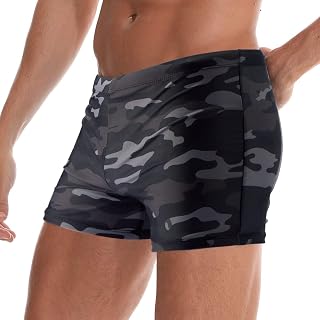 Arcweg Men's Swim Trunks Short Swim Trunks Quick Dry Elastic Removable Pads Water Sports