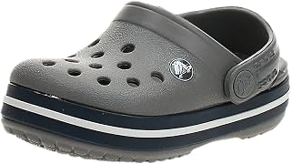 Crocs Unisex-Child Crocband Clogs (Little Kid/Big Kid), Smoke/Navy, 12 Little Kid