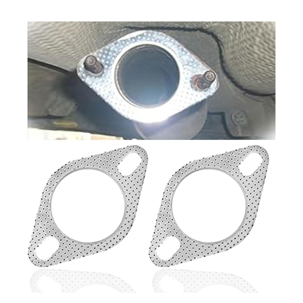 JOYCOURT 2PCS 2-Bolt 2.5-Inch Car Exhaust Flange Gasket, Ultra Seal Gasket | Rei